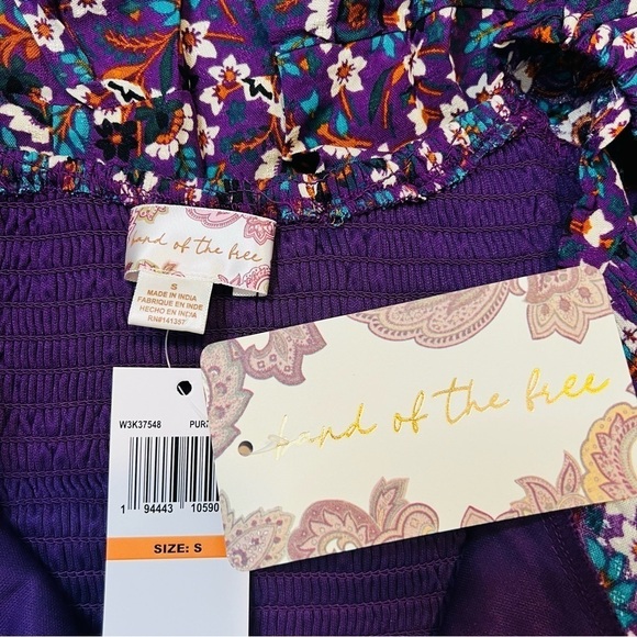 NWT! Band of Gypsies Band of the Free CORALINE PURPLE FLORAL MINI DRESS. Small - Picture 10 of 12